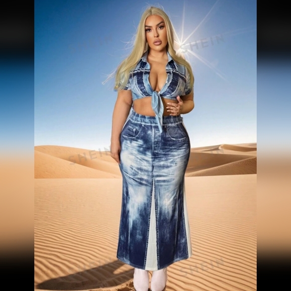 Shien SXY Crop Top and Maxi Skirt BRAND NEW WITHOUT TAGS - Picture 2 of 10